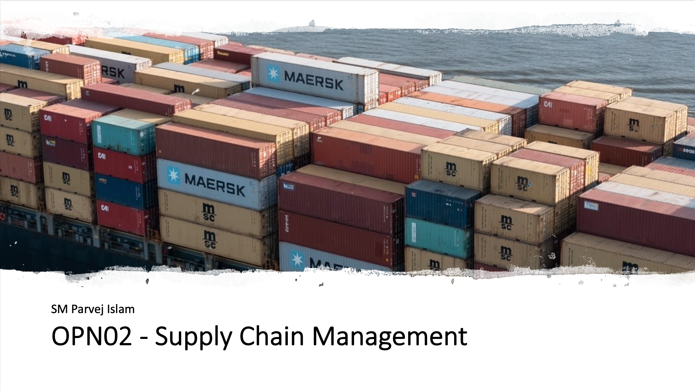 Supply Chain Management OPN602